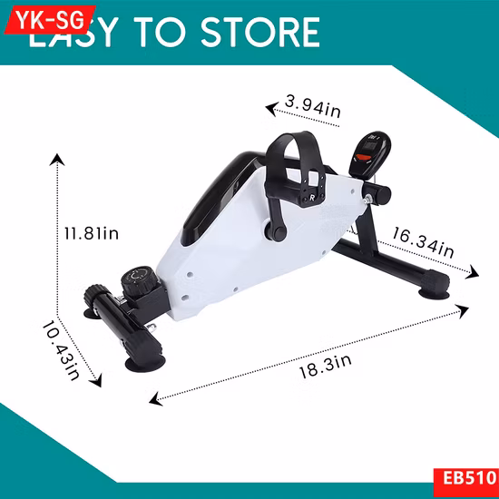 Under Desk Bike Pedal Exerciser Mini Magnetic Stationary Exercise Bike