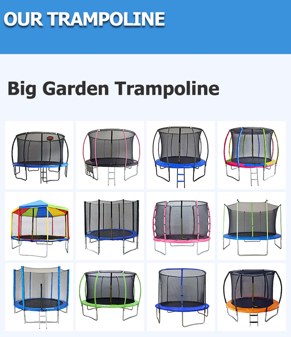 Funjump Good Elasticity Outdoor Large Rectangular Trampoline with Safety Net