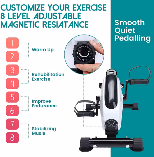 책상 아래 자전거 페달 연습기 미니 자기 운동 자전거